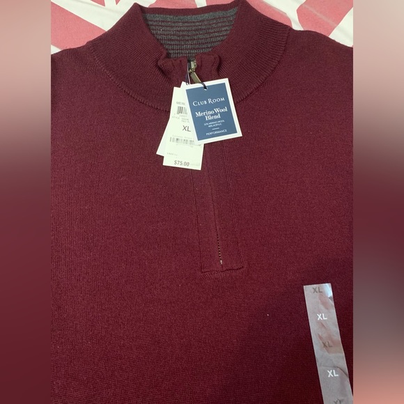 Club Room Men's Quarter-Zip French Rib Pullover Sweater Size S, L M, XL - Picture 5 of 10